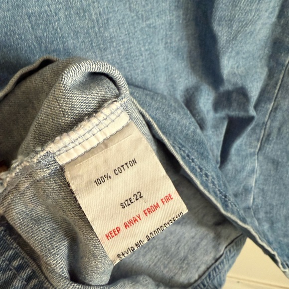 ASOS CURVE - Jean Ruffle Dress - Picture 5 of 5